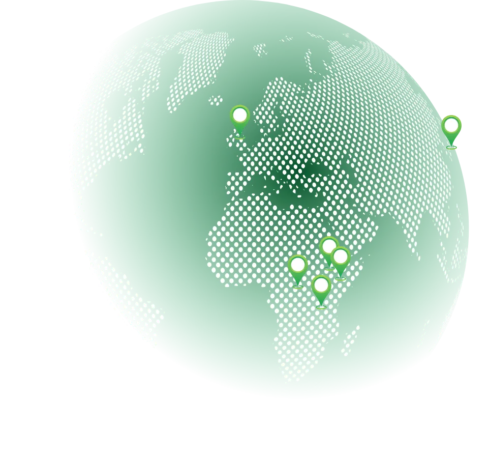 Map of countries with inspection coverage